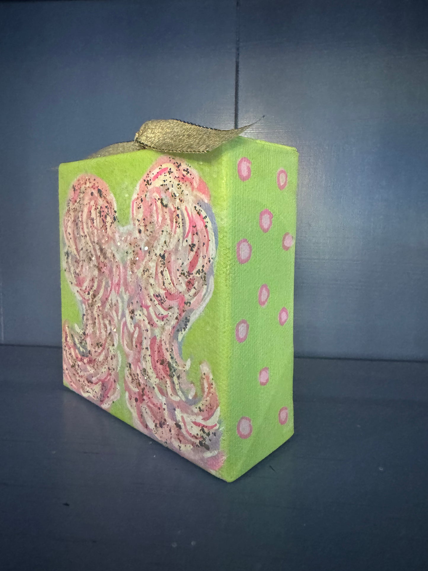 Mini Canvas Ornament - Angel wings